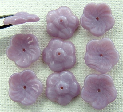 Flower Ch 12mm Pinwheel Purple Coral Amethyst Crystal 26016 Czech Glass Bead x25